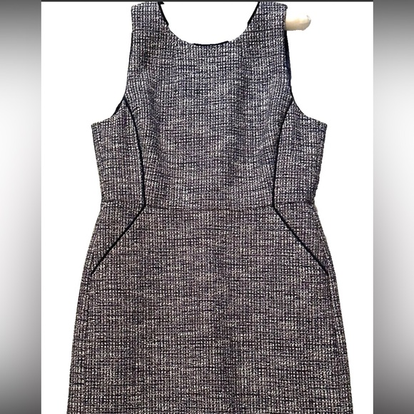 J. Crew Navy Tipped Tweed Suiting Dress - Picture 1 of 5